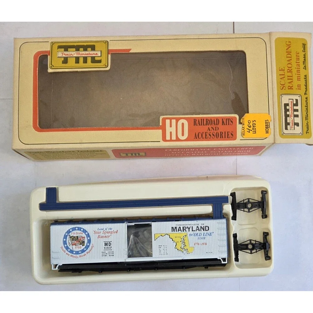 TMI HO Scale Maryland‎ Commemorative 40’ Boxcar Kit w/ Box & Instructions NIB